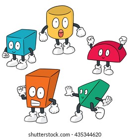 conjunto vectorial de dibujos animados de bloques de juguete