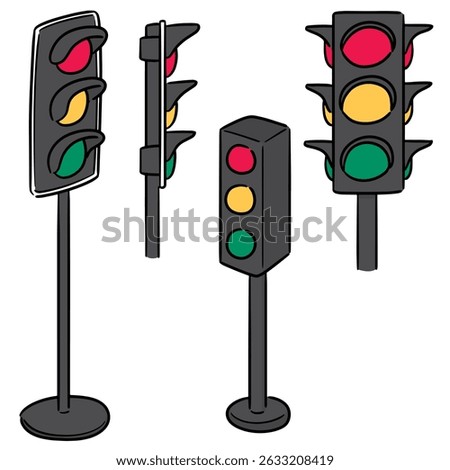 vector set of traffic light