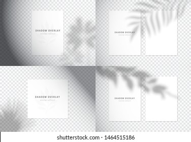 Vector set of transparent shadow overlay effects