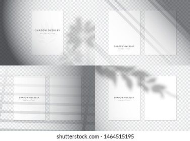 Vector set of transparent shadow overlay effects