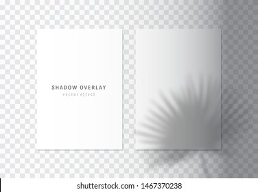 Vector set of transparent shadow overlay effects