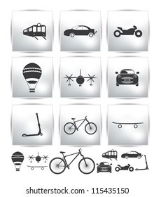 Vector Set of transport icons and navigator