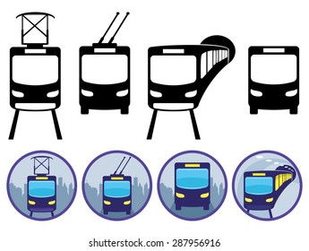 Vector set. Transportation icons.