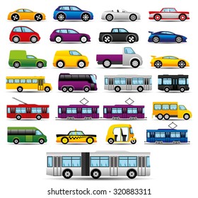 Vector set. Transportation icons.