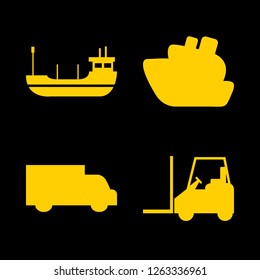  vector set. With transportation, logistics and ship icons in set