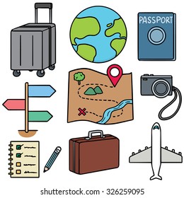 vector set of travel icon