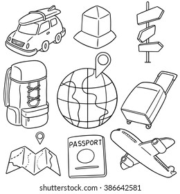 vector set of travel icon