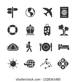 Vector set of travel icons.