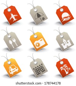 Vector set of travel icons. 