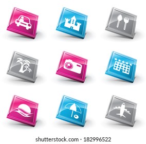 Vector set of travel icons.
