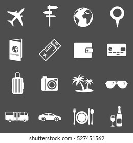 Vector Set of Travel and Vacation Icons.