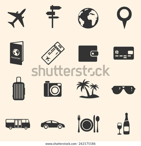 Vector Set of Travel and\
Vacation Icons