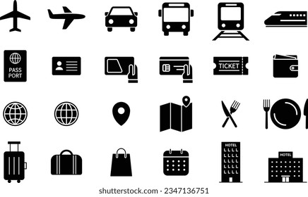 Vector Set of Travel-Related Icons