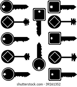 vector set of tree different kind of keys
