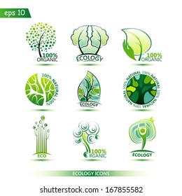 Vector set of tree icons for your design