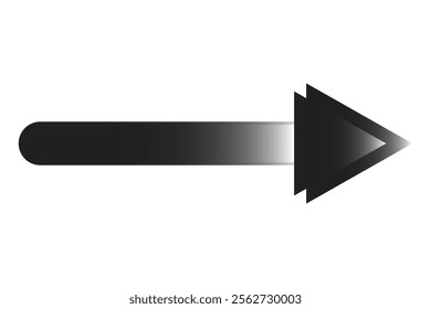 . Vector set of trendy long arrows left style. Replaceable vector design.