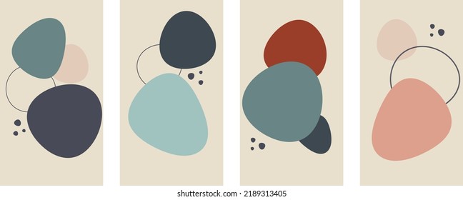 Vector set of trendy modern liquid organic shapes. Abstract vector background for posters, banners, posters,social media
