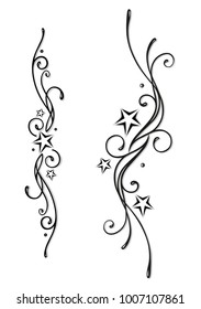 Vector Set Tribal Tattoo Ornaments Stars Stock Vector (royalty Free 