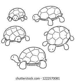 vector set of turtle