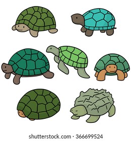 vector set of turtle