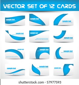 Vector Set Of Twelve Business Card