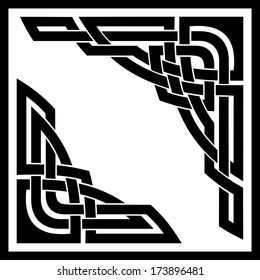 vector set of two celtic ornamental corners