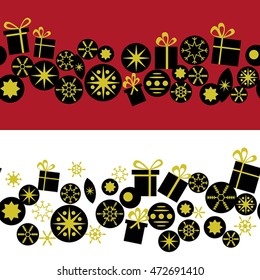 Vector set of two templates for Christmas cards, invitations, backgrounds and more with space for text. 