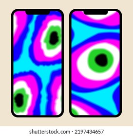 Vector Set Of Two Tie Dye Screenshots.