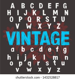 Vector set of typeface alphabet letters