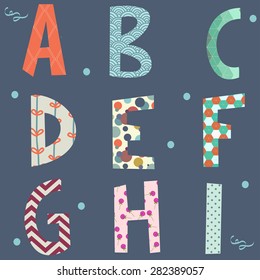 Vector set typography funny alphabet. Colorful handwritten calligraphy font. ABC letters. Calligraphy collection. Font. Typeface. Vintage script font. Vector typeface for designs.