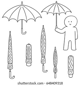 vector set of umbrella