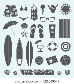 Vector Set: Under the Sun Beach Icons