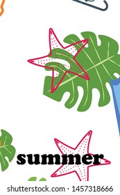 Vector set of underwater sea design elements. Diving. Top view.