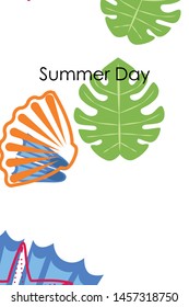 Vector set of underwater sea design elements. Diving. Top view.