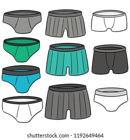vector set of underwear