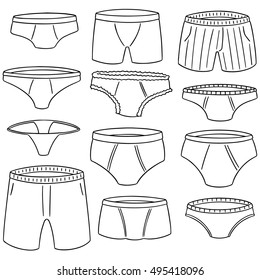 vector set of underwear