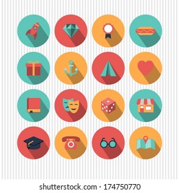 vector set of universal icons