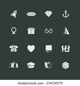 vector set of universal icons