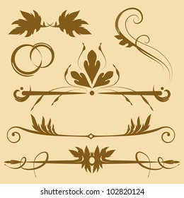 Vector set: useful elements for decorating and design