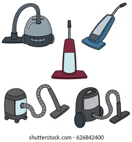 vector set of vacuum cleaner