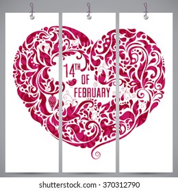 Vector set of Valentine gift tags. Perfect for holiday greetings.