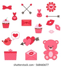 Vector Set Of Valentine Icons 