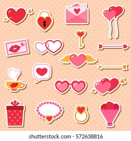 Vector set of Valentine icons