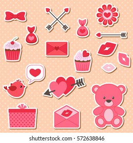 Vector set of Valentine icons