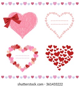 Vector set of Valentines day cards