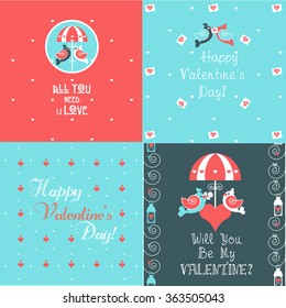 Vector Set with Valentine's Day Cards