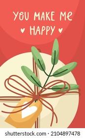 Vektorset der Valentinstag Grußkarten. Flachstil