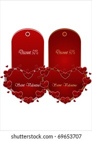 vector set of valentine's greeting cards