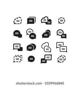 Vector set of various bubbles for speech