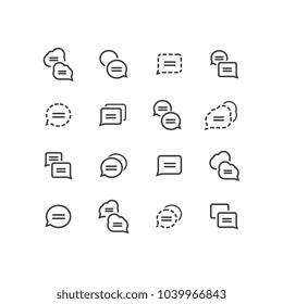 Vector set of various bubbles for speech